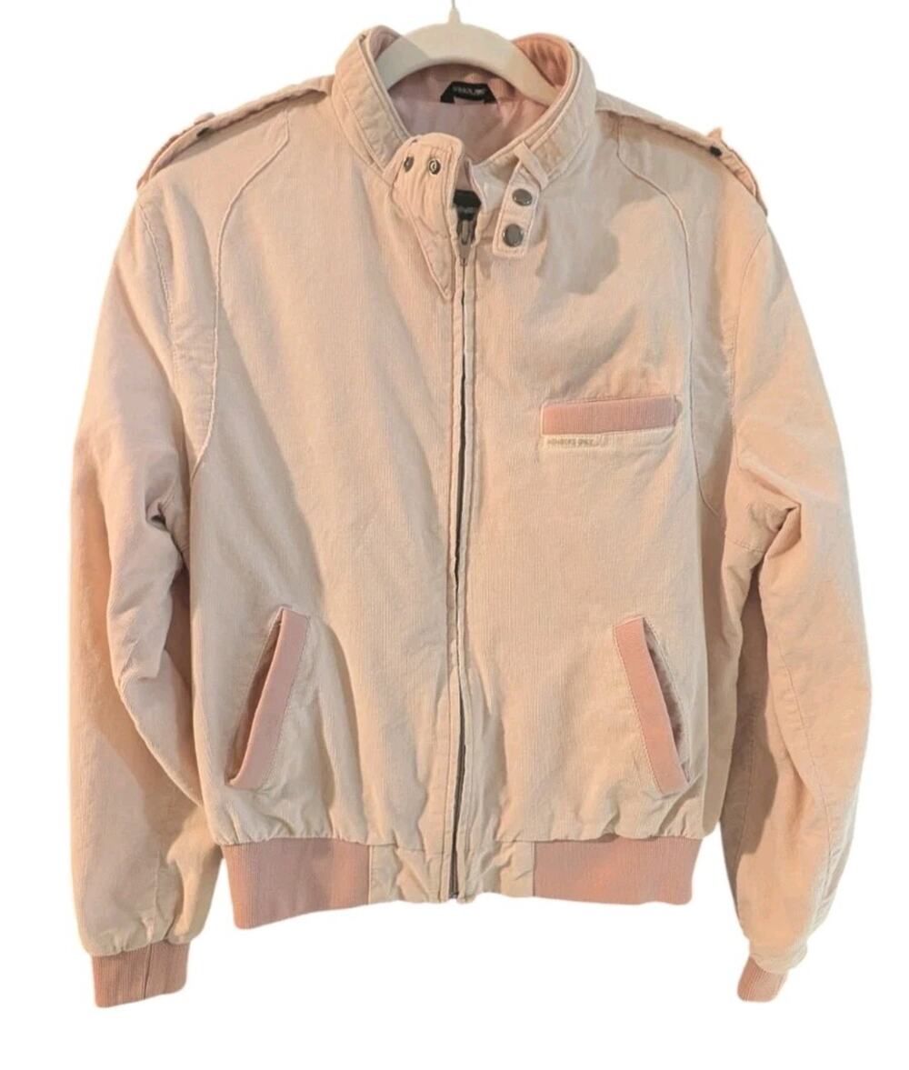Vintage Members Only Jacket Unisex 44 Pink Cafe Racer Rare Corduroy 70s 80s O